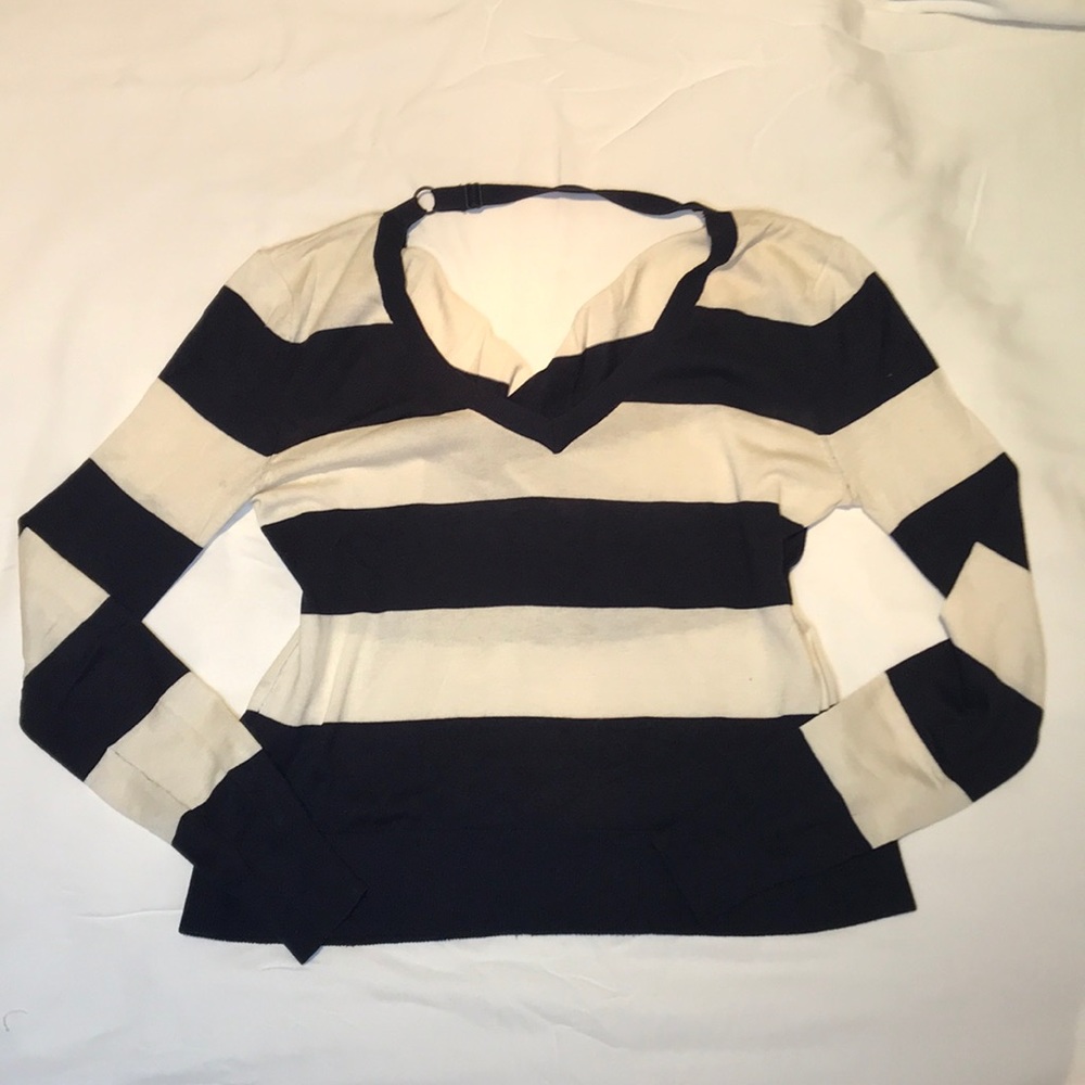 Open back BCBG stripe shirt